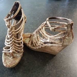 Gold Carlos Santana heels